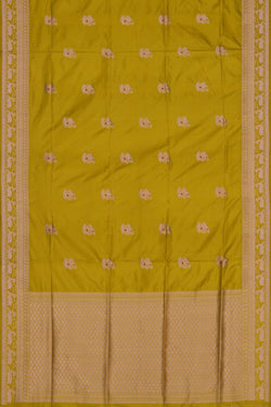 Image of Banarasi Katan Silk Spring Green Saree