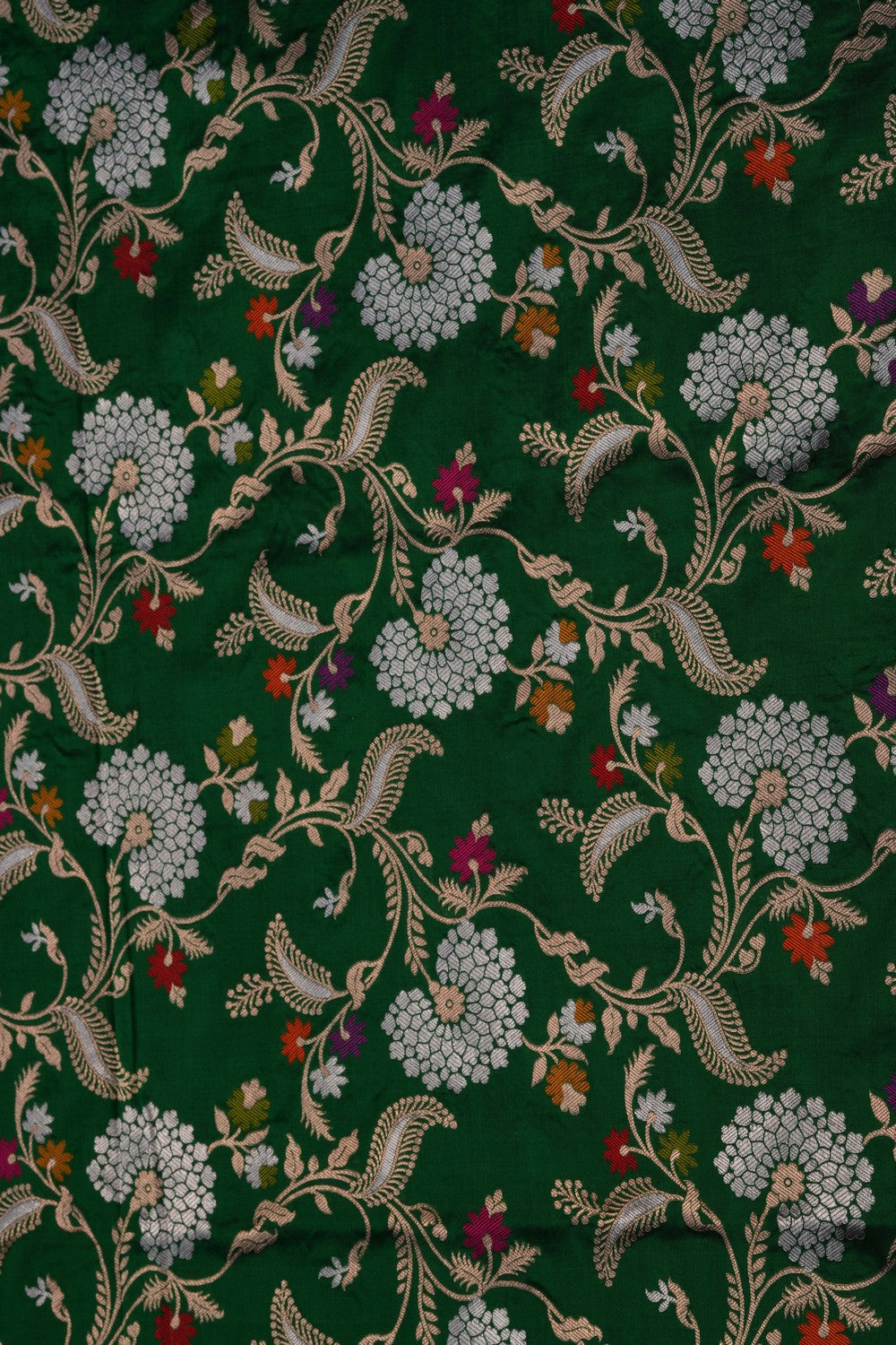 Image of Banarasi Katan Silk Green Saree