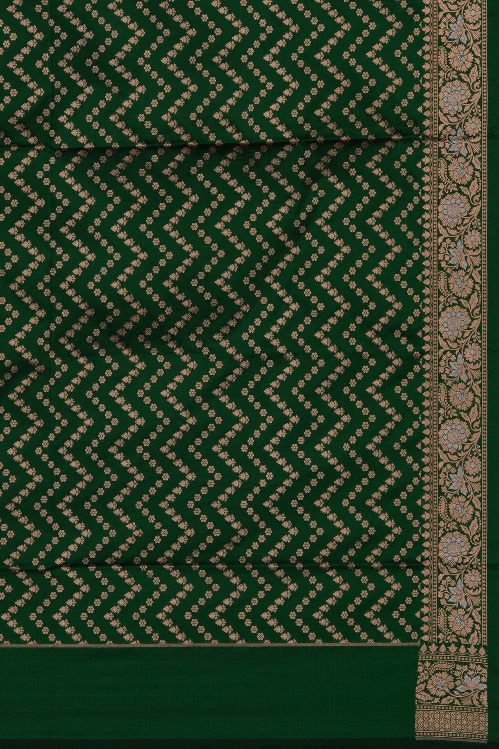 Image of Banarasi Katan Silk Green Saree