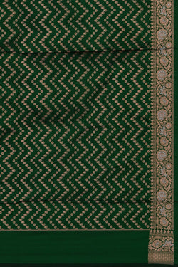 Image of Banarasi Katan Silk Green Saree