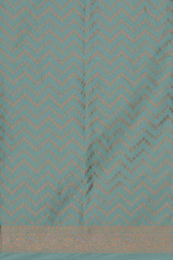 Image of Banarasi Katan Silk Ice Blue Saree