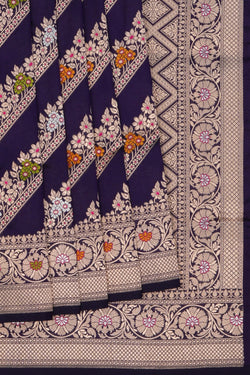 Image of Banarasi Katan Silk Purple Saree