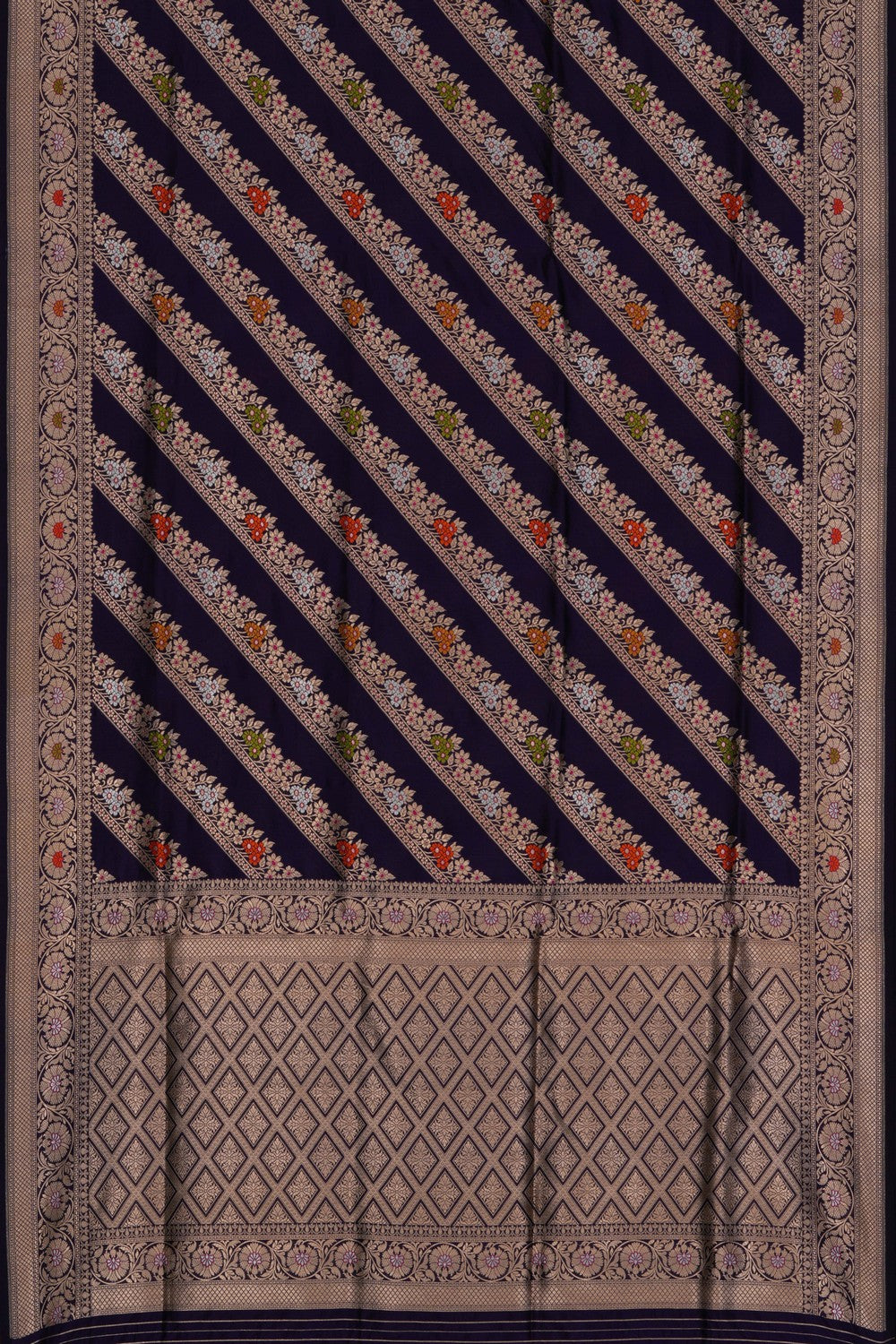 Image of Banarasi Katan Silk Purple Saree