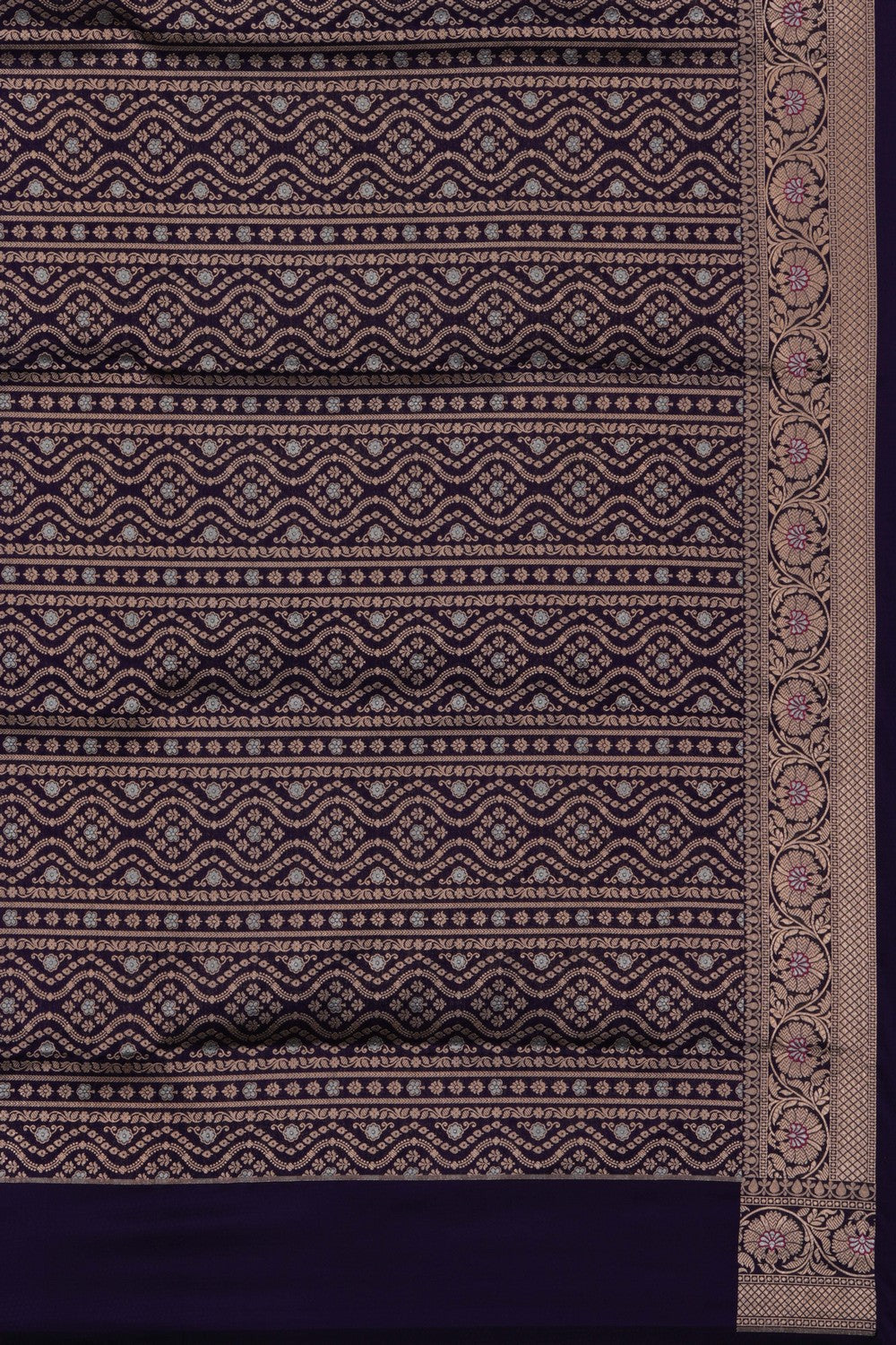 Image of Banarasi Katan Silk Purple Saree