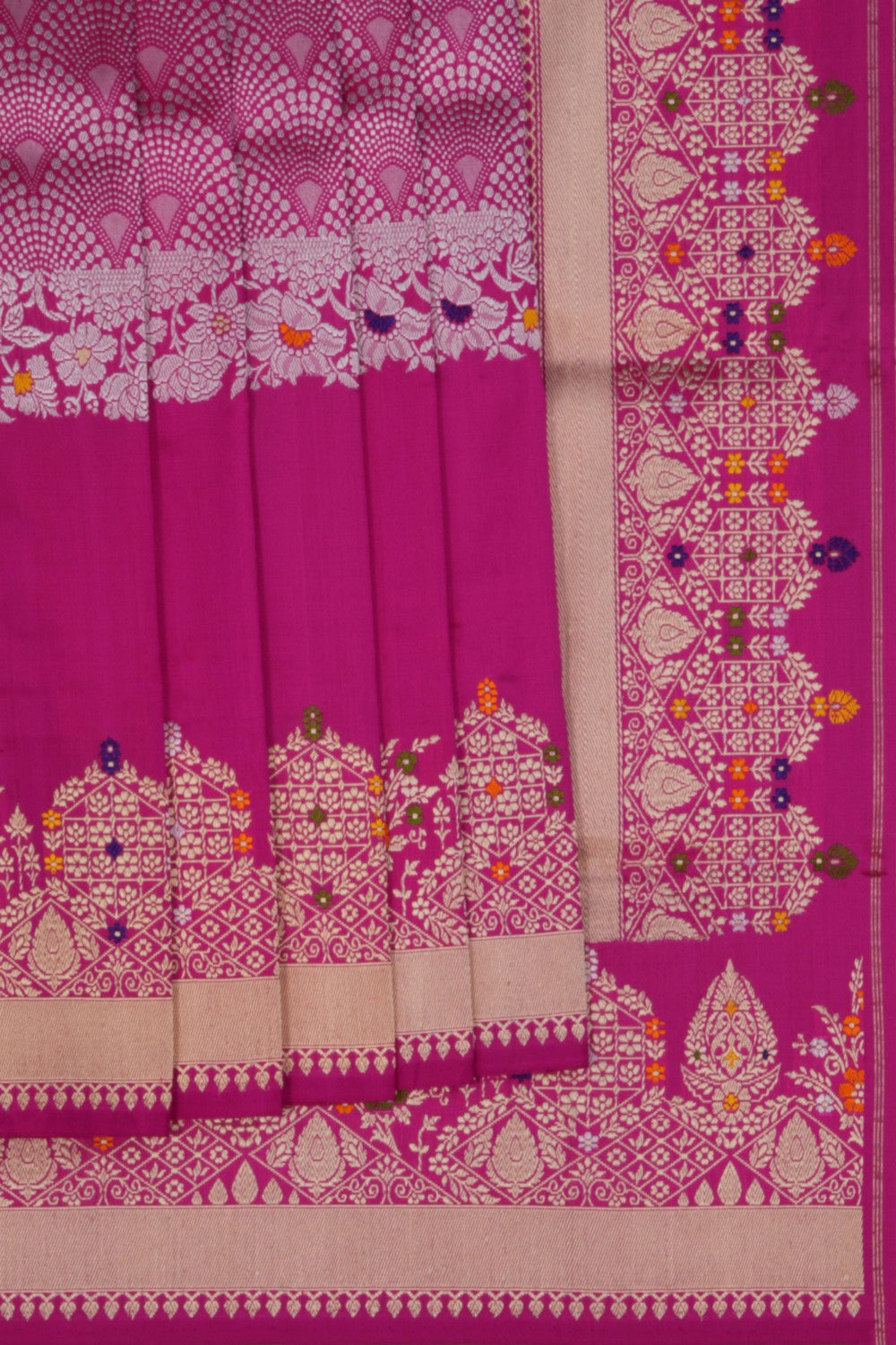 Image of Banarasi Katan Silk Pink Saree