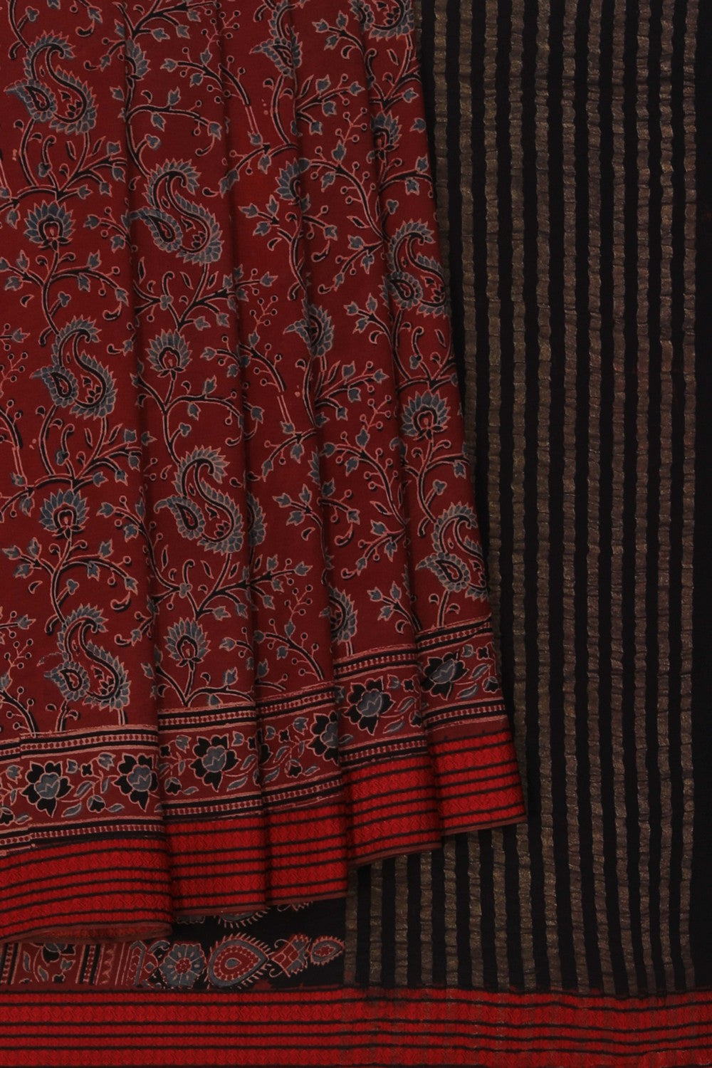 Ajrakh Printed Saree