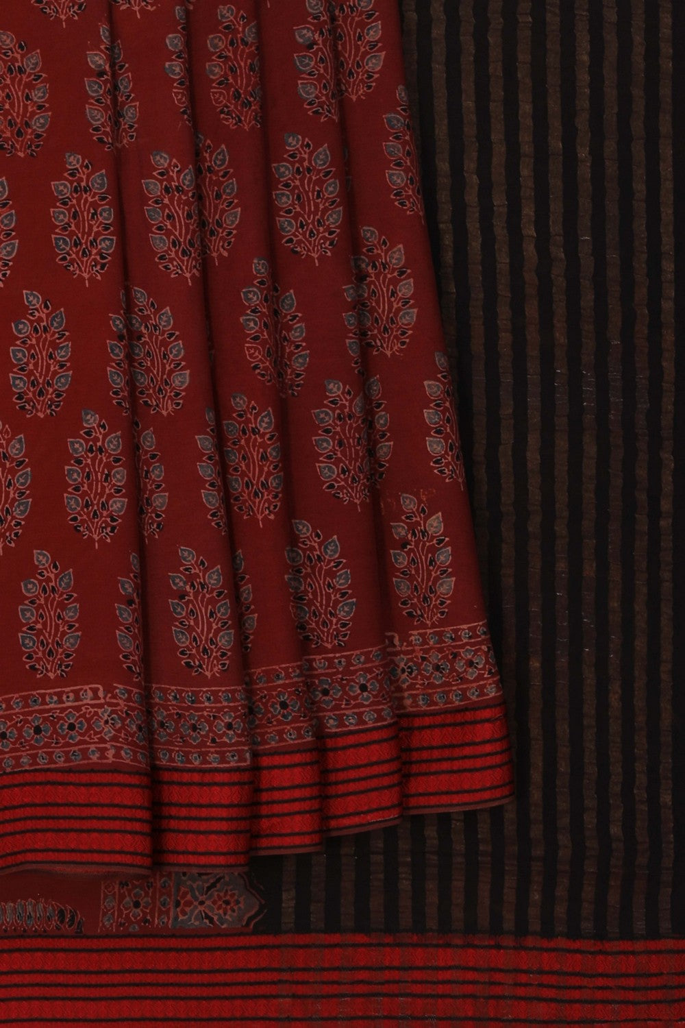 Image of Ajrakh Printed Saree