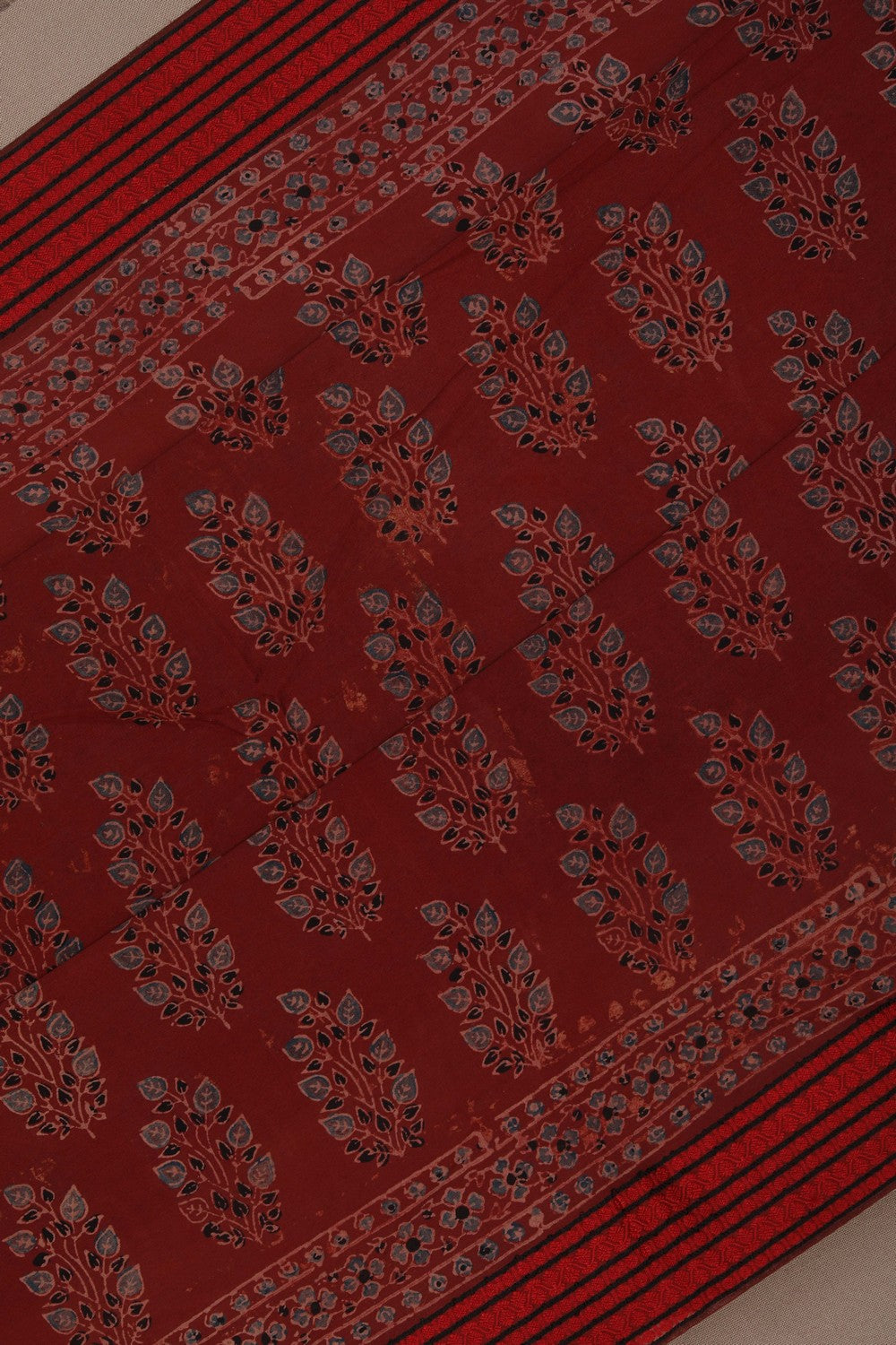 Ajrakh Printed Saree