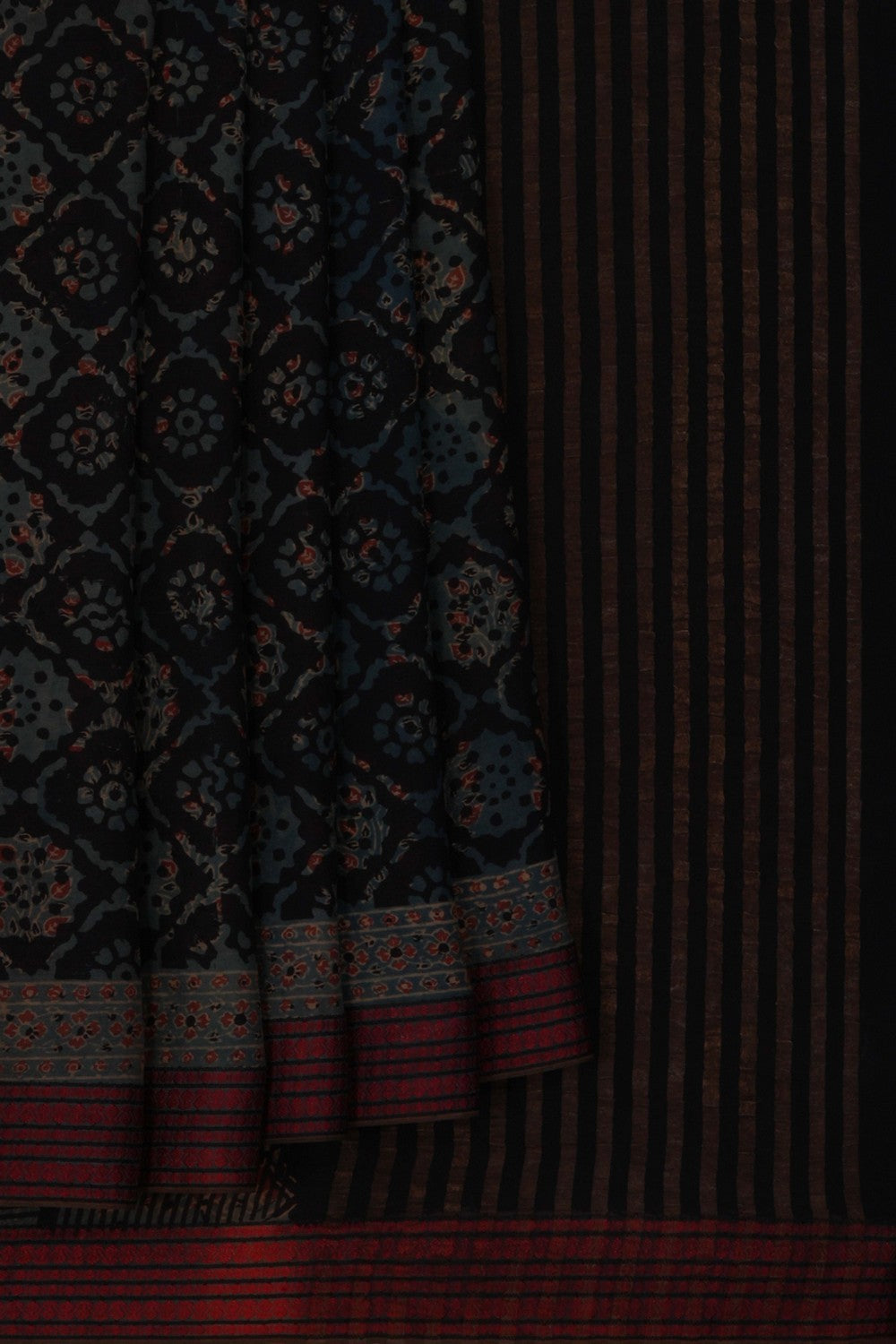Ajrakh Printed Saree