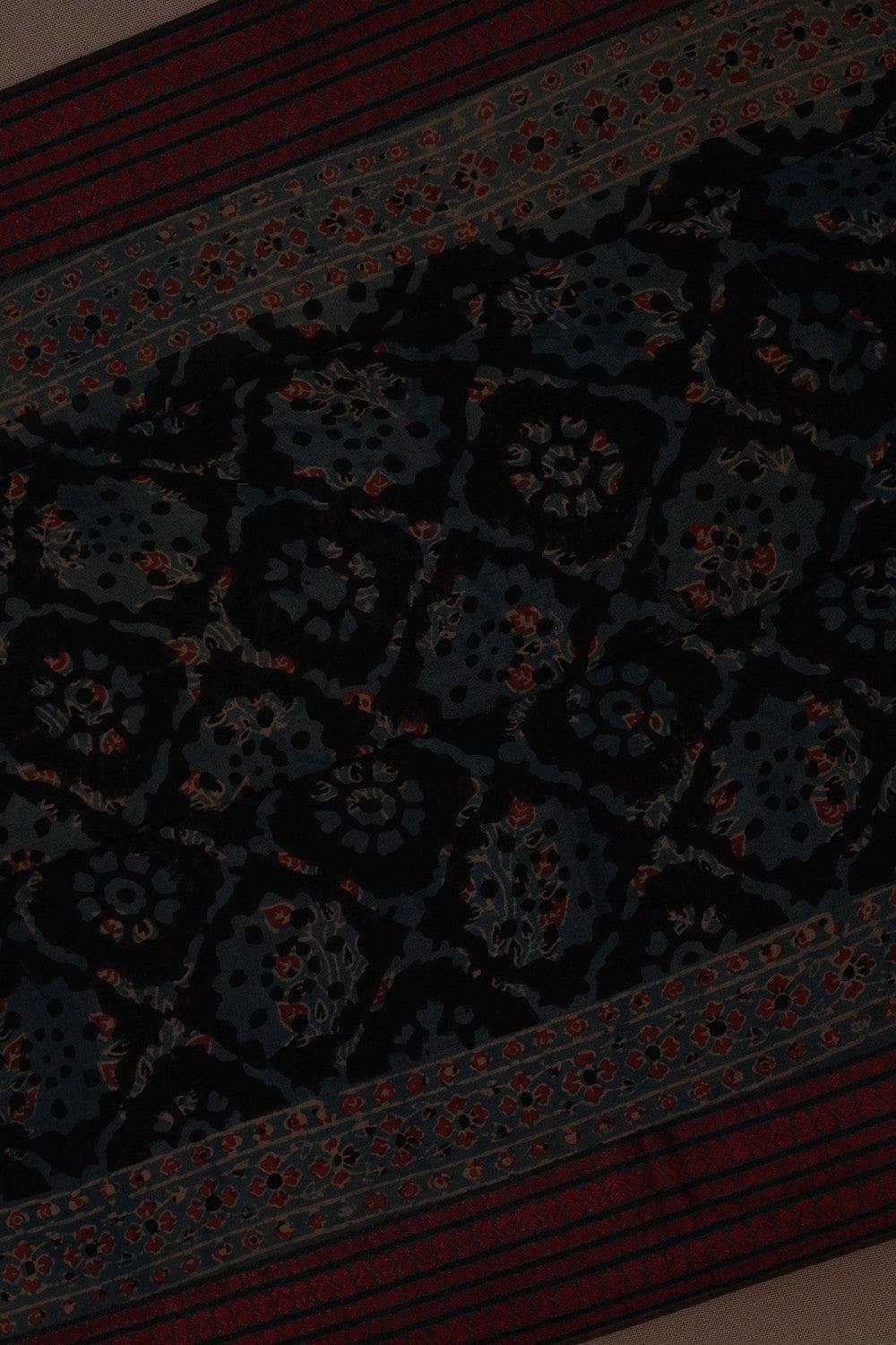 Ajrakh Printed Saree