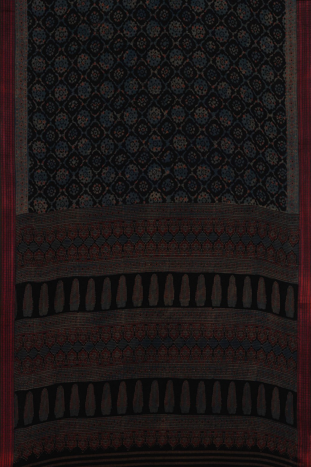 Ajrakh Printed Saree