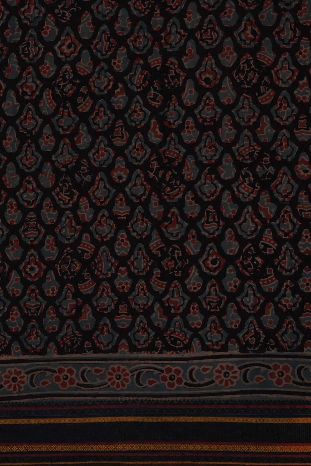 Ajrakh Printed Saree