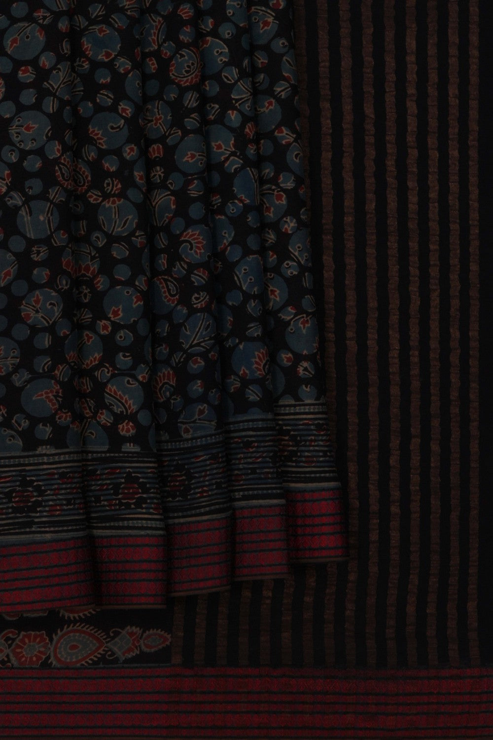 Ajrakh Printed Saree