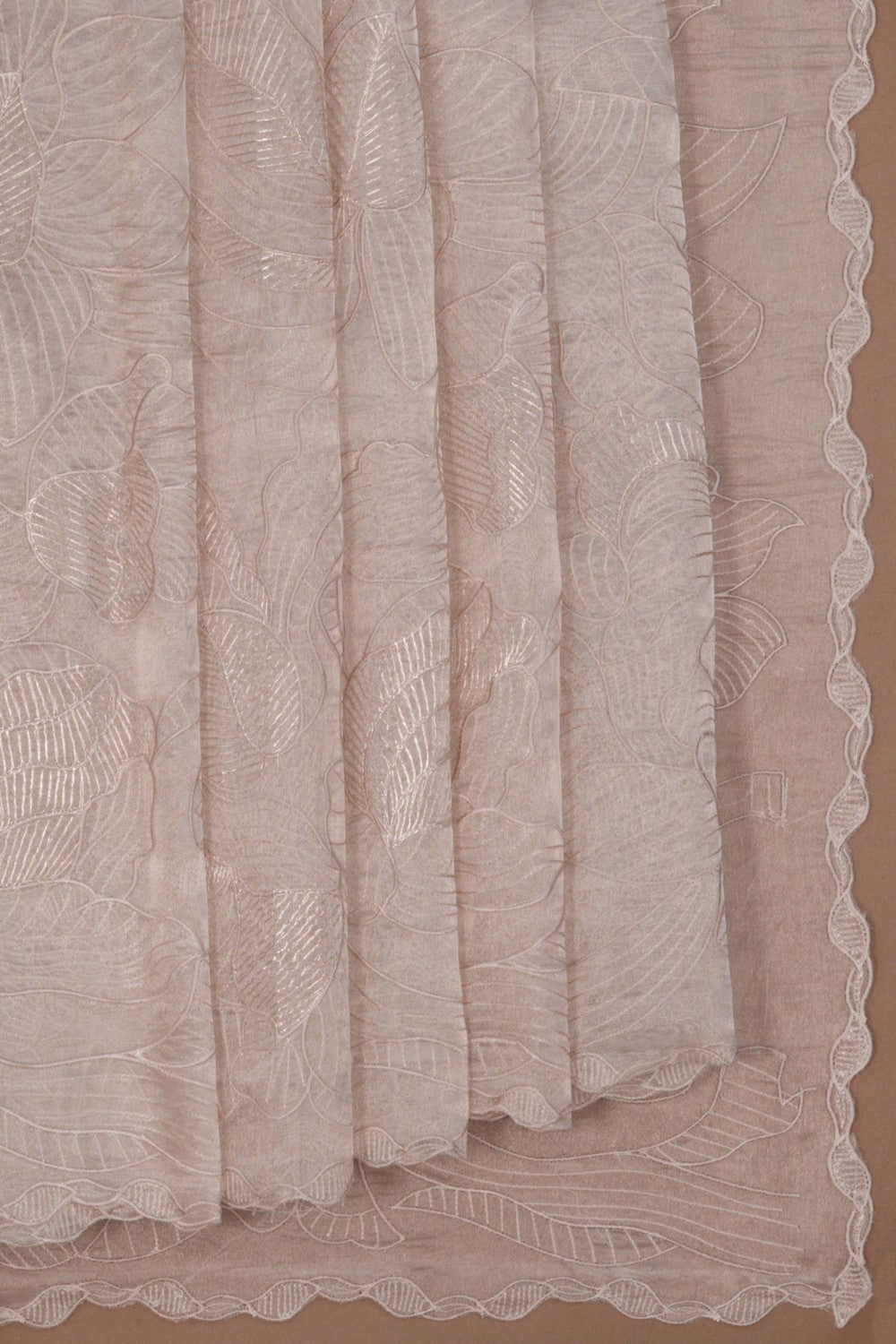 Tissue Silk Embroidery Saree