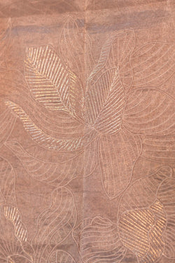 Image of Tissue Silk Embroidery Saree