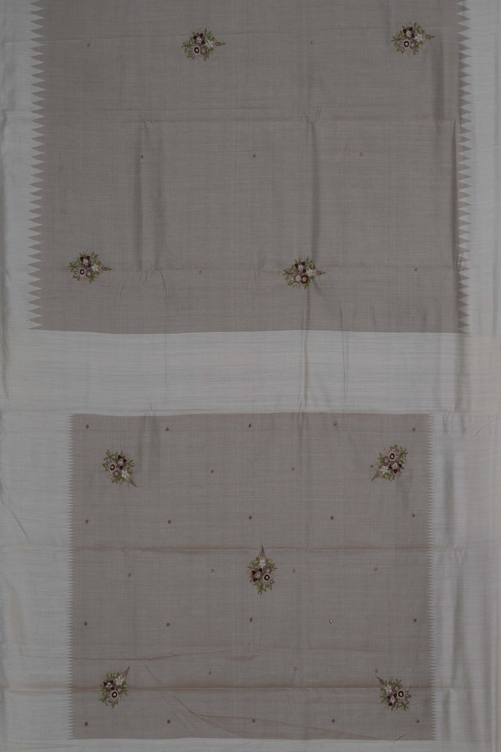Tussar Silk Embroidery Saree