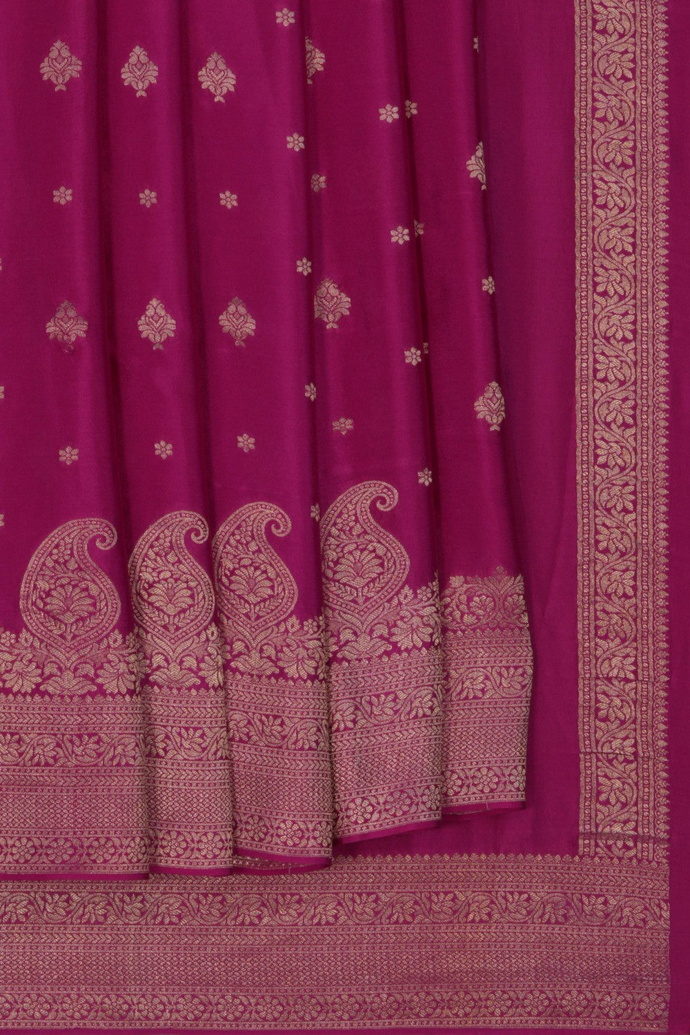 Image of Banarasi Crepe Silk Pink Saree