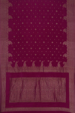 Image of Banarasi Crepe Silk Pink Saree