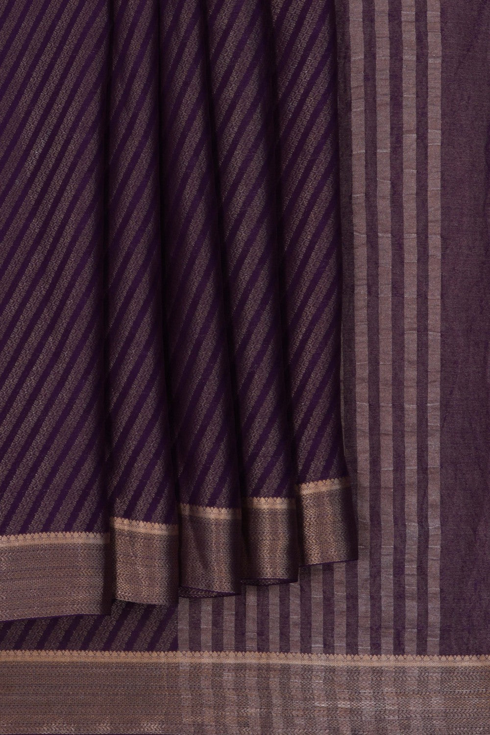 Image of Banarasi Crepe Silk Violet Saree