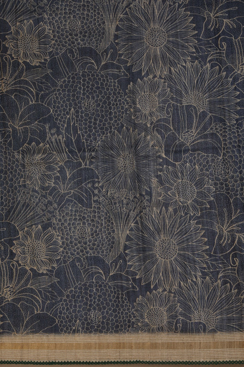 A Tussar Embroidery Saree