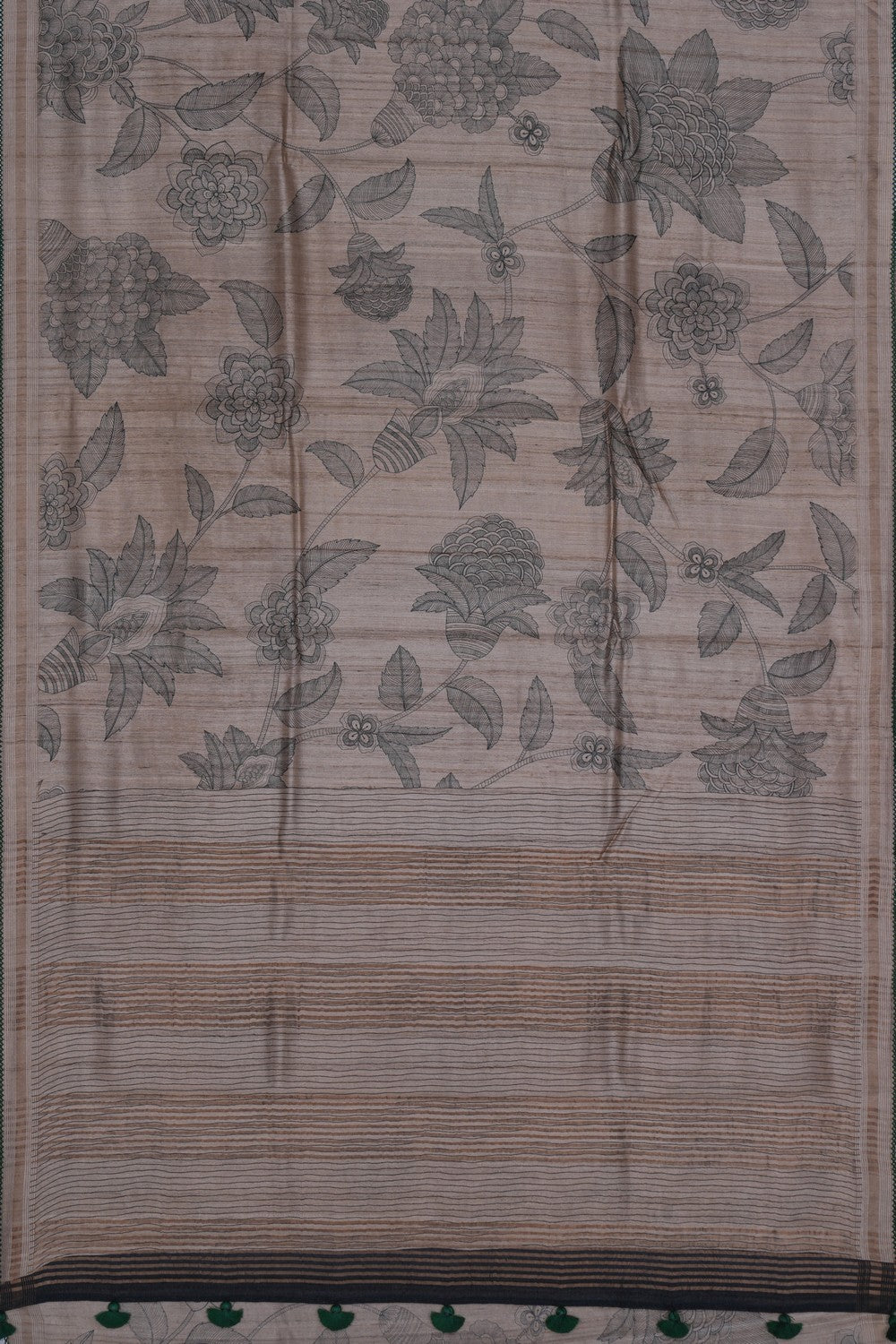 Image of Tussar Silk Beige Saree
