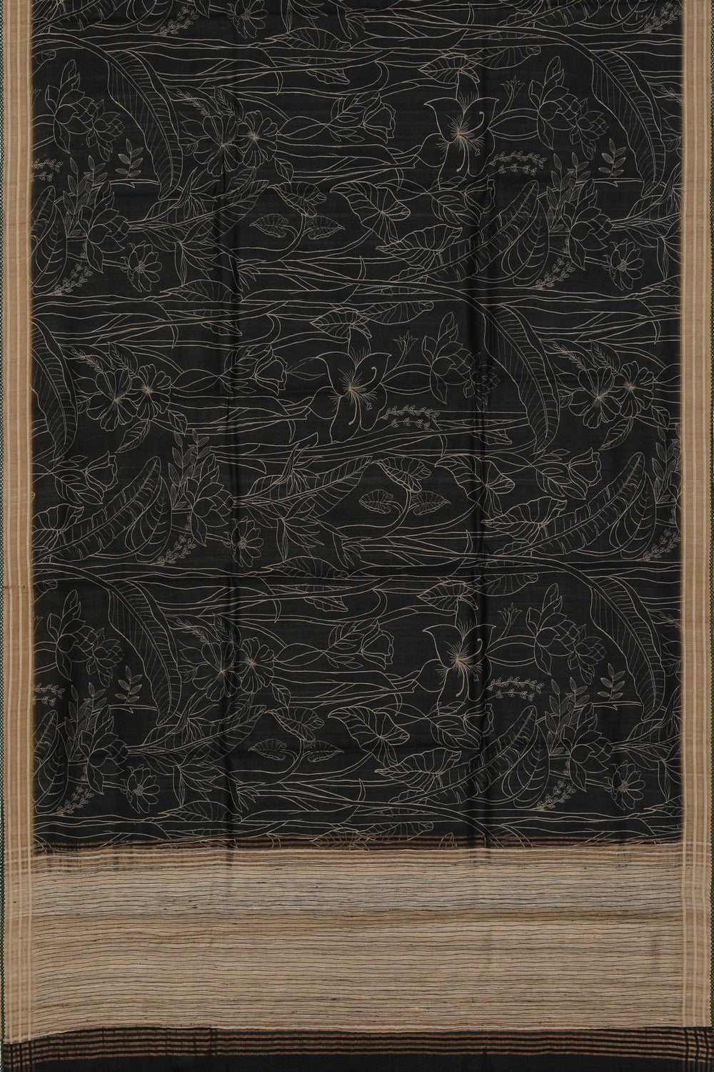 A Tussar Embroidery Saree