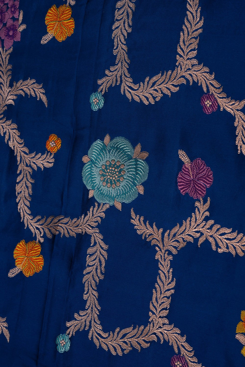 Banarasi Satin Silk Blue Saree