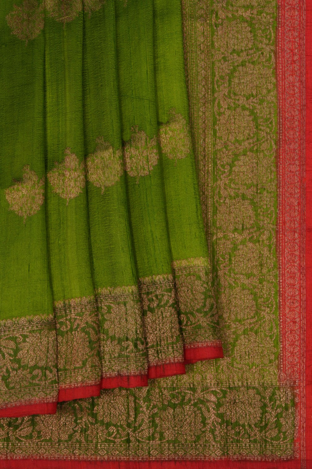 Image of Banarasi Dupion Silk Green Saree