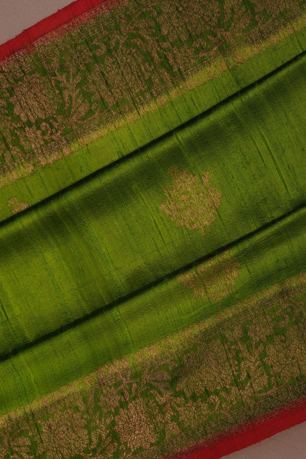 Image of Banarasi Dupion Silk Green Saree