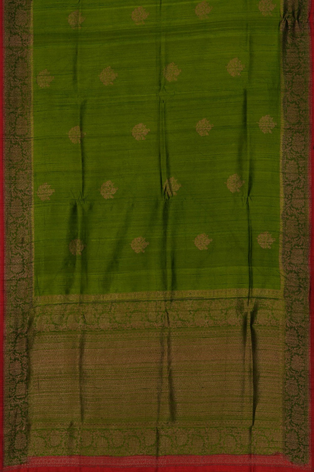 Image of Banarasi Dupion Silk Green Saree