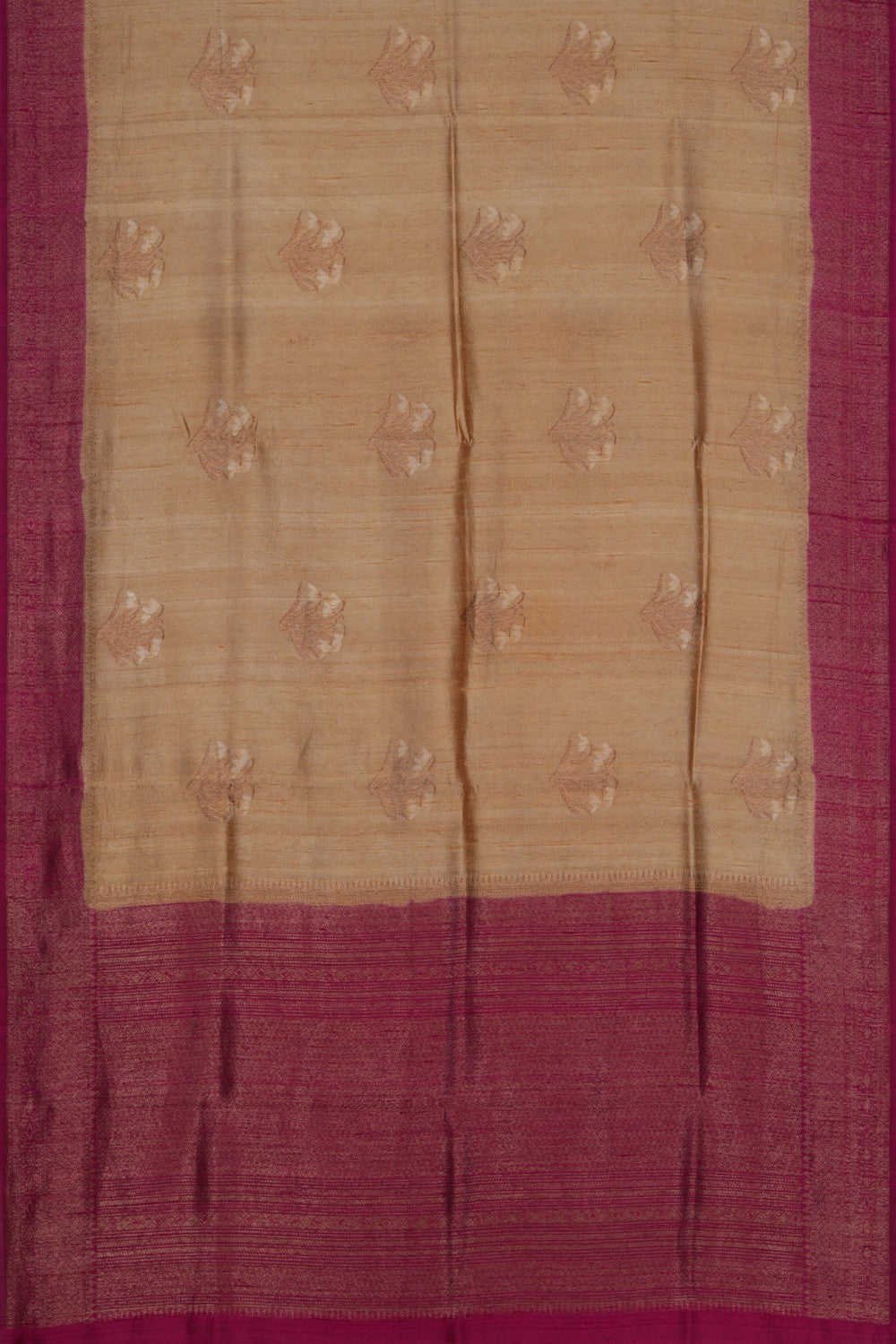 Image of Banarasi Dupion Silk Beige Saree