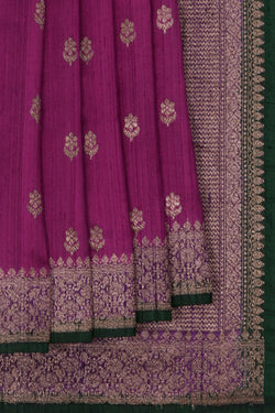 Image of Banarasi Dupion Silk Magenta Saree