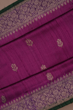 Image of Banarasi Dupion Silk Magenta Saree