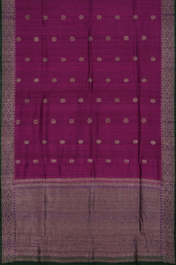 Image of Banarasi Dupion Silk Magenta Saree