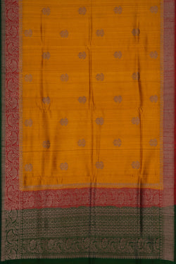 Image of Banarasi Dupion Silk Mustard Saree