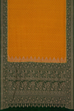 Image of Banarasi Crepe Yellow Saree