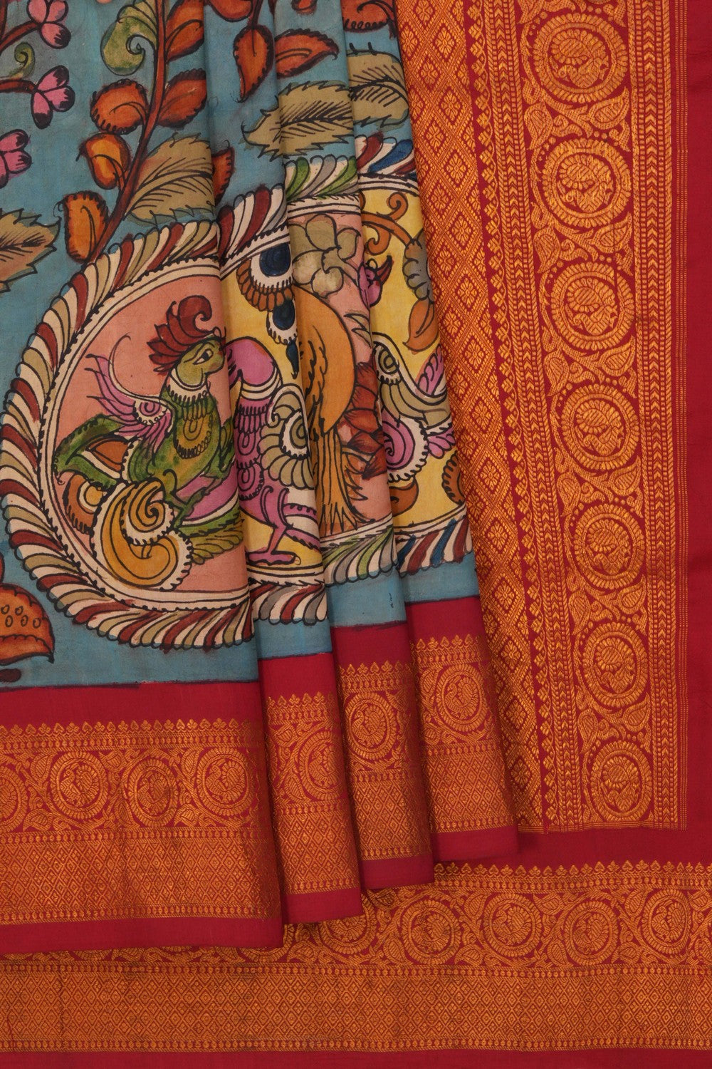 Image of Kalamkari Floral Saree