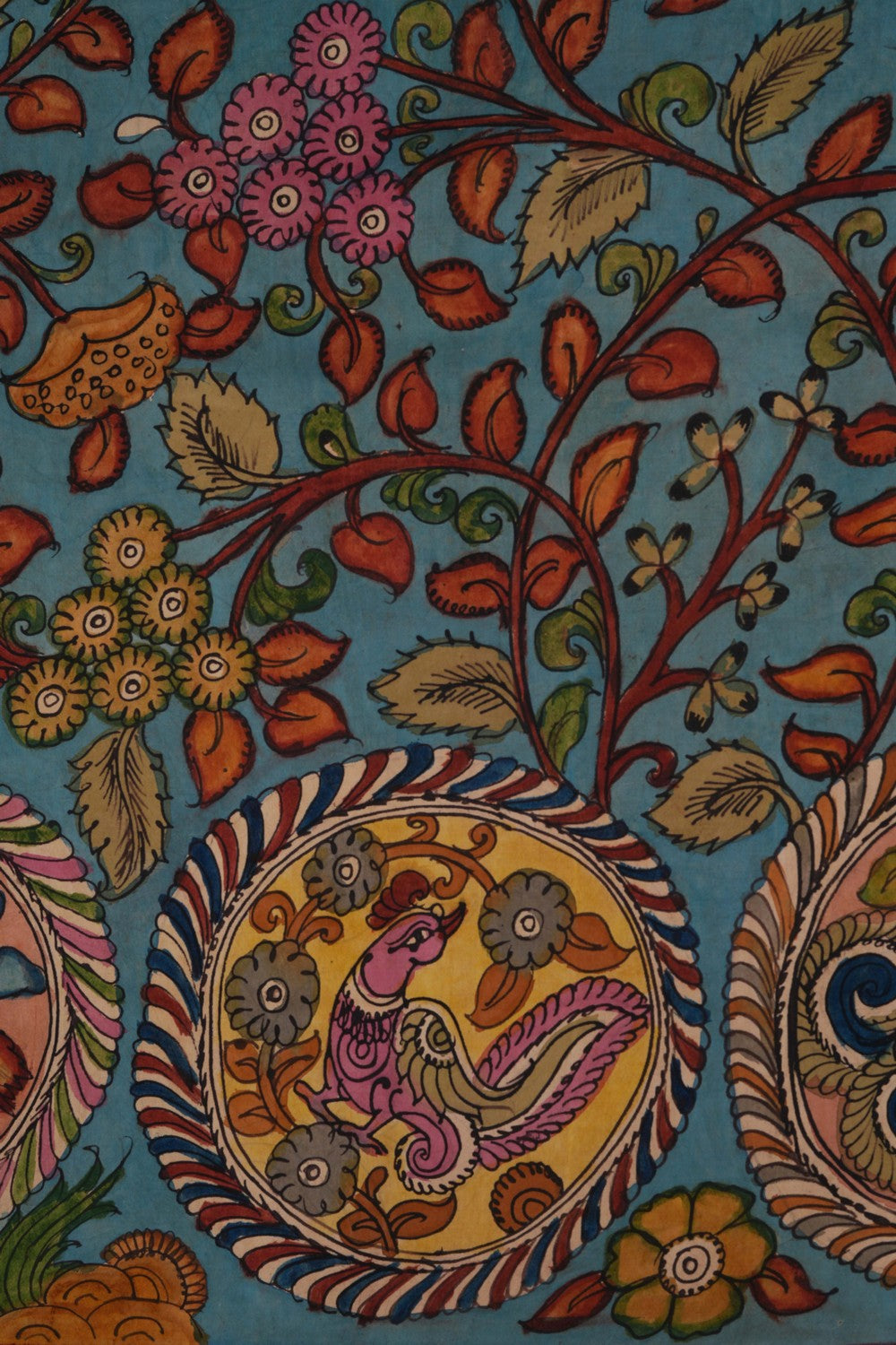 Image of Kalamkari Floral Saree