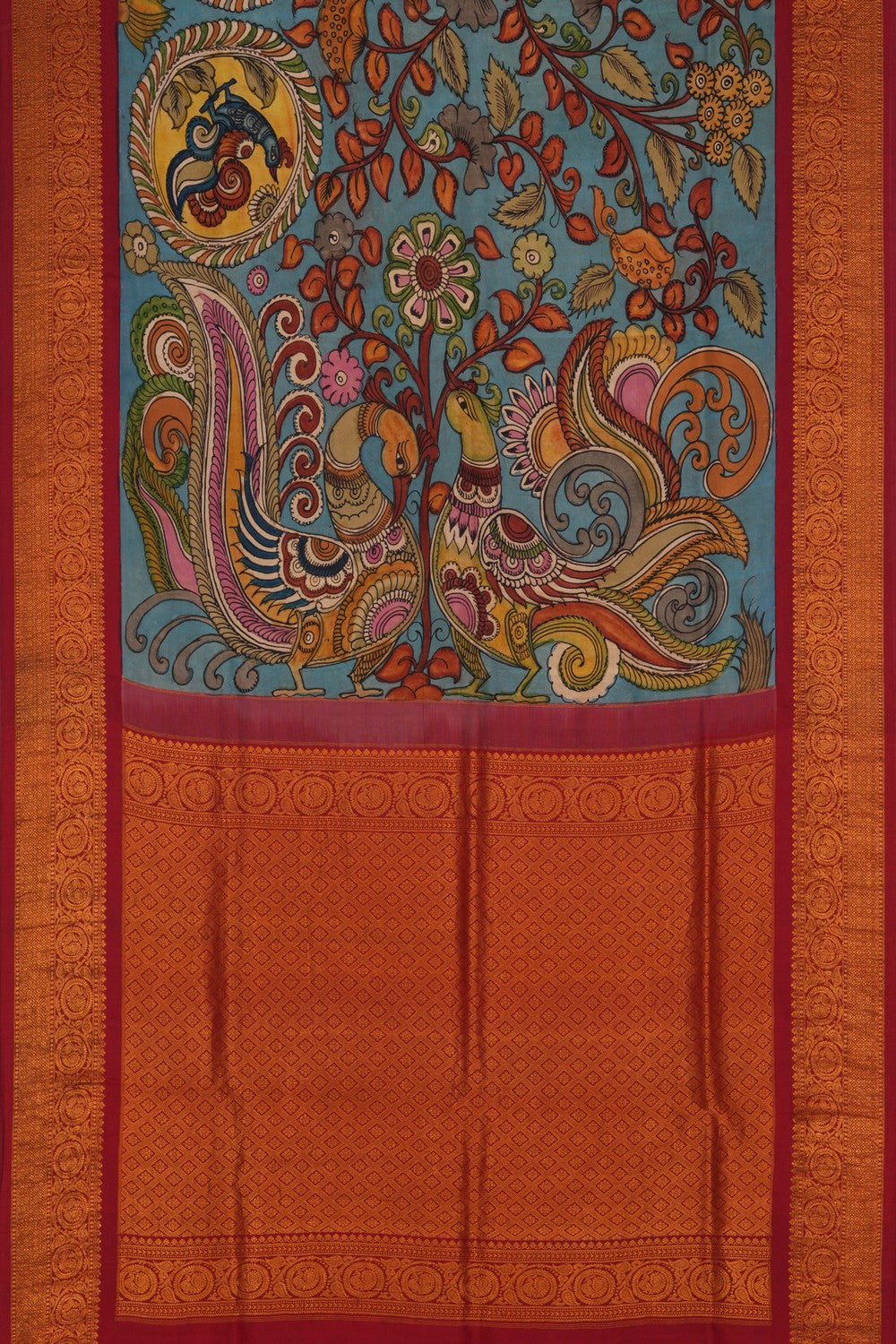 Image of Kalamkari Floral Saree