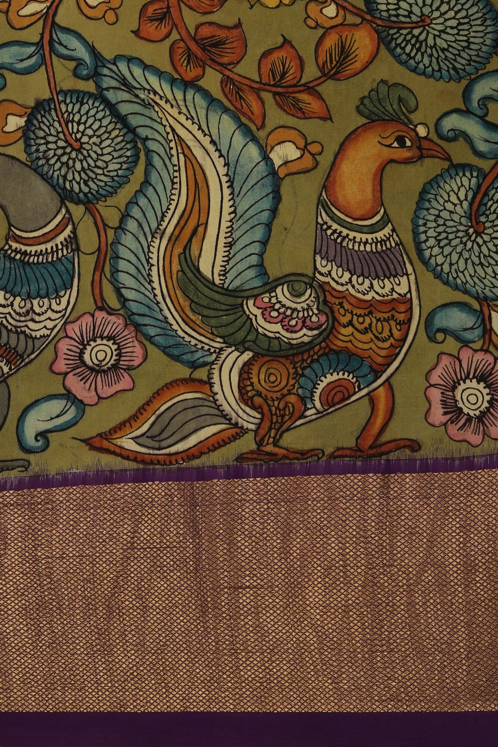 Kalamkari Floral Saree