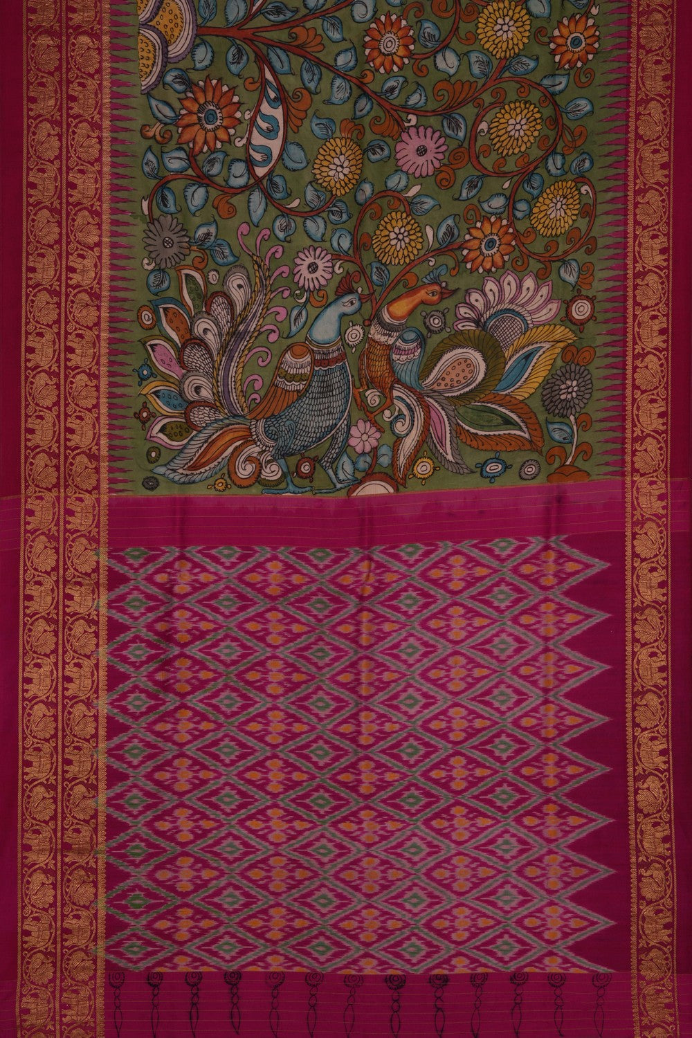 Kalamkari Floral Saree