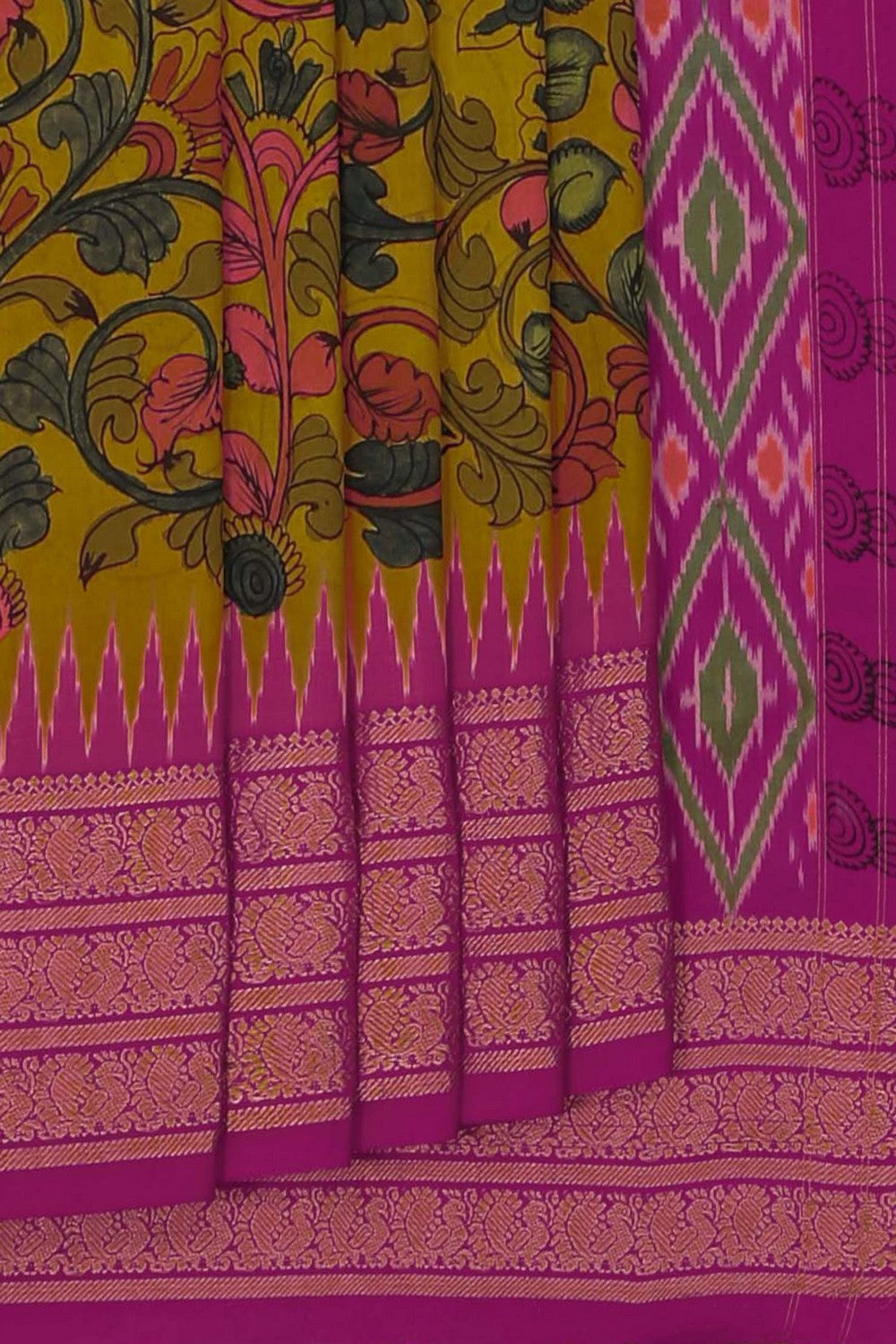 Image of Kalamkari Floral Saree