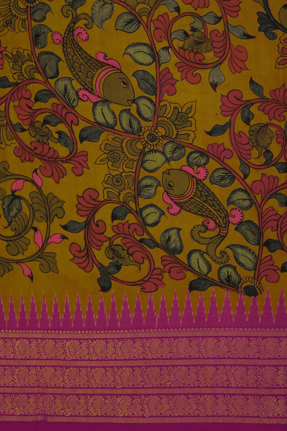 Kalamkari Floral Saree