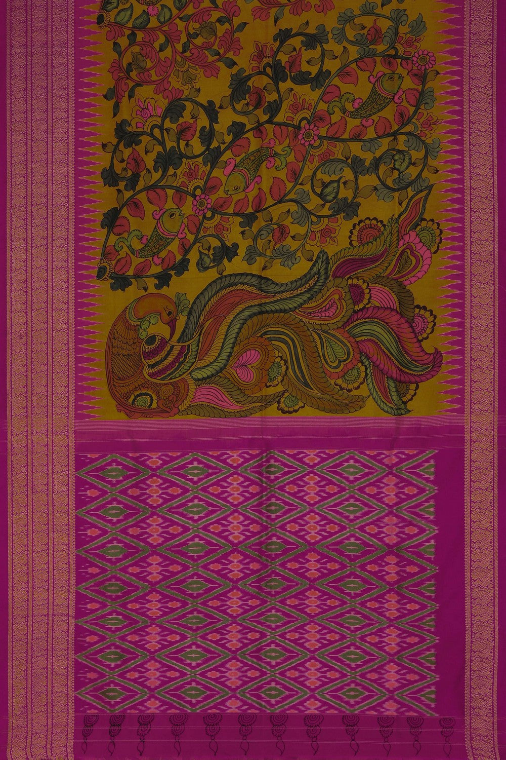 Kalamkari Floral Saree