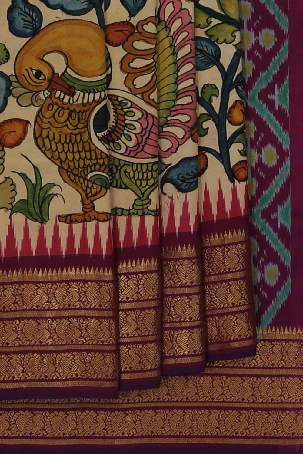 Kalamkari Floral Saree