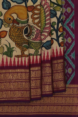 Image of Kalamkari Floral Saree