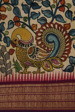 Image of Kalamkari Floral Saree
