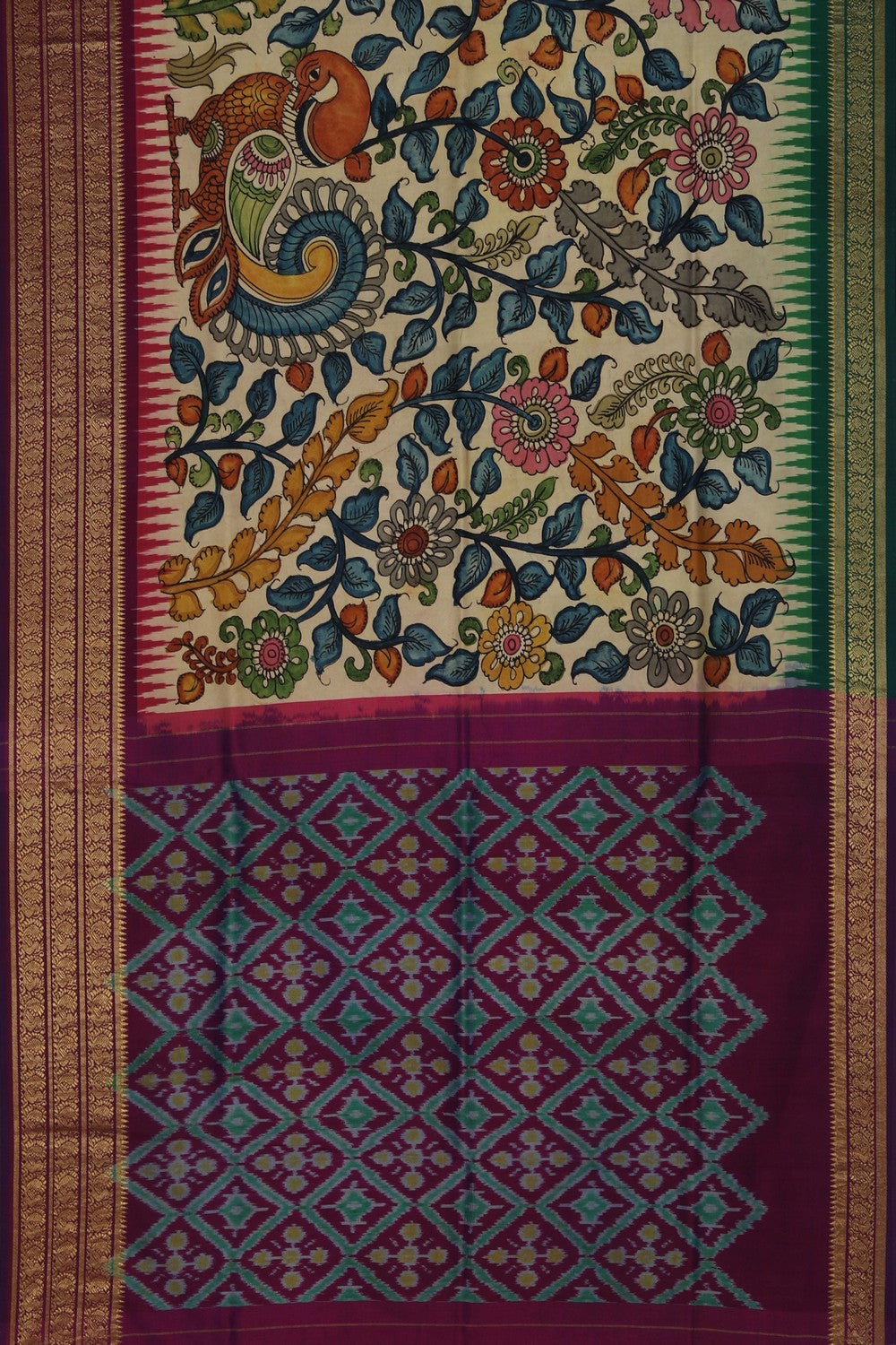 Kalamkari Floral Saree