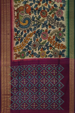 Image of Kalamkari Floral Saree