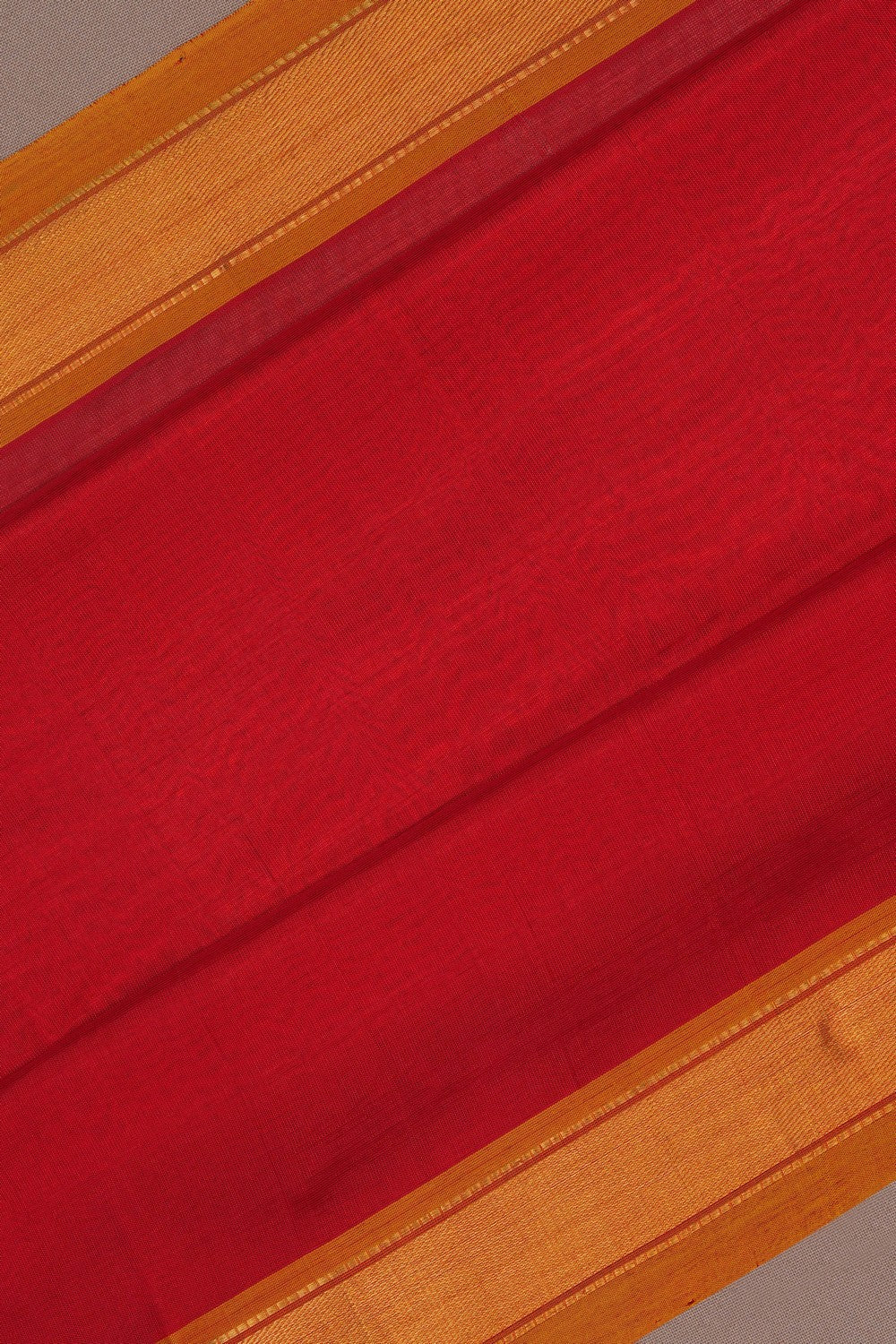Image of South Cotton Silk Red Saree